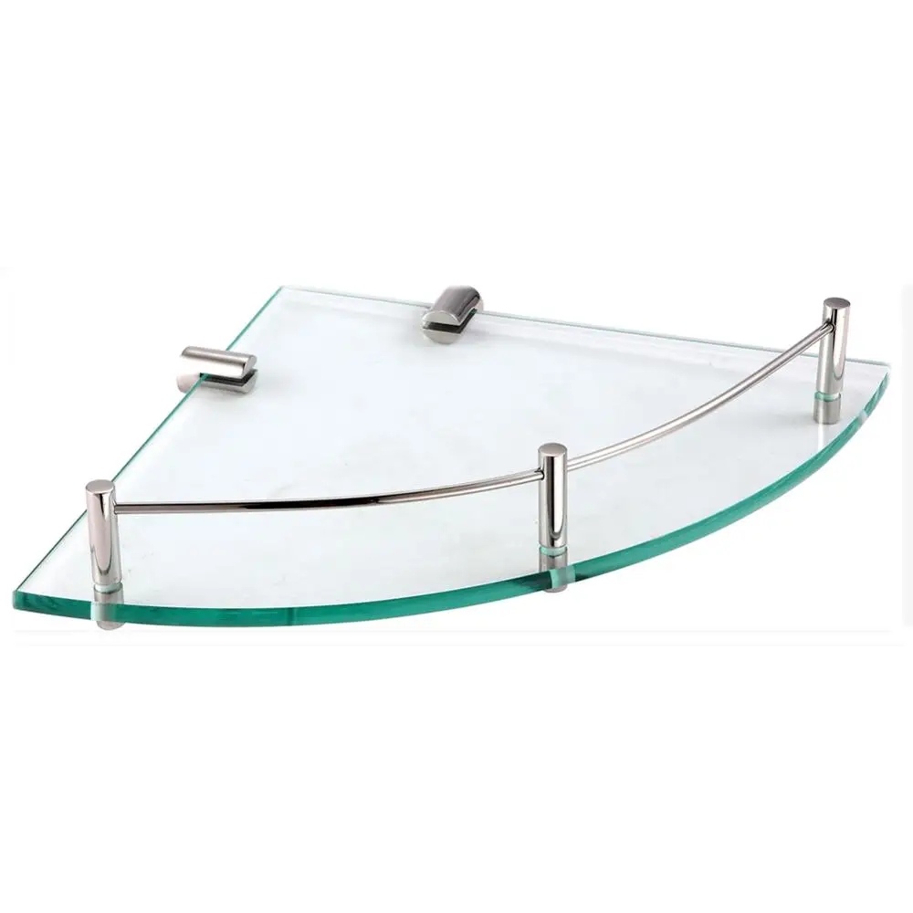 Bathroom Wall Mounting Glass Shelf Fanshape Design Bathroom Toilet Corner Glass Shelf Buy