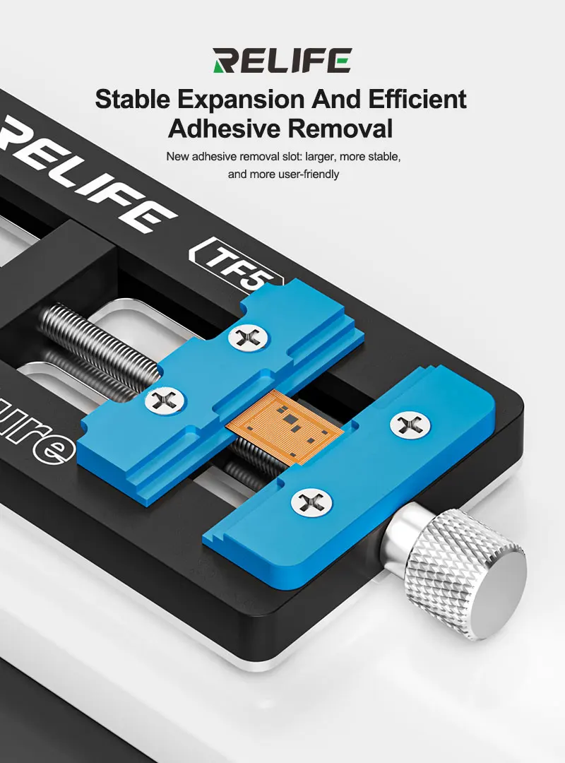 RELIFE TF5 Multifunctional Repair Fixture 500℃ Heat Resistant PCB Clamp for Motherboard CPU Chip Soldering Phone Repair