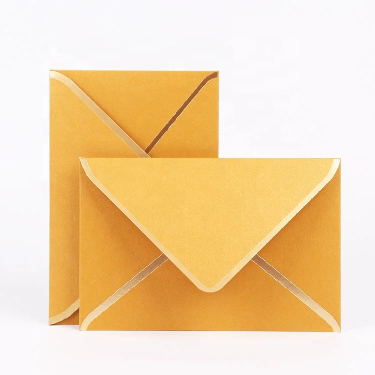 
Роскошные упаковочные бумажные конверты с позолоченными краями с синими приглашениями и надписями индивидуального логотипа 