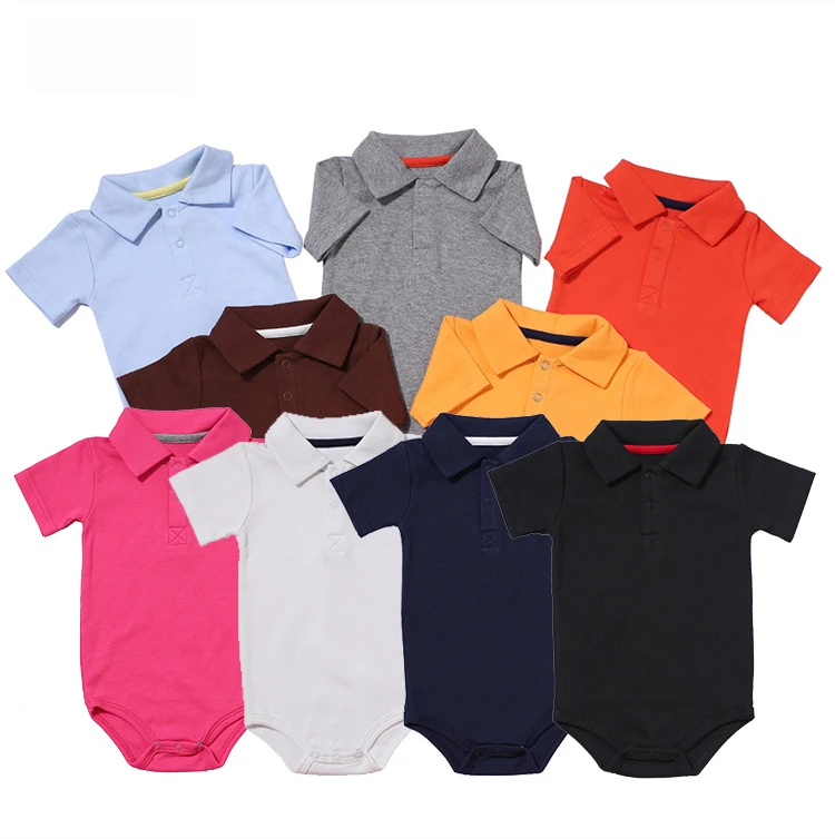 Venta Wholesale Plain Short Sleeve Baby Romper Set 6 Months Polo Infant  Outfits Toddler Summer - Buy Polo Ropa De Bebé Product on 