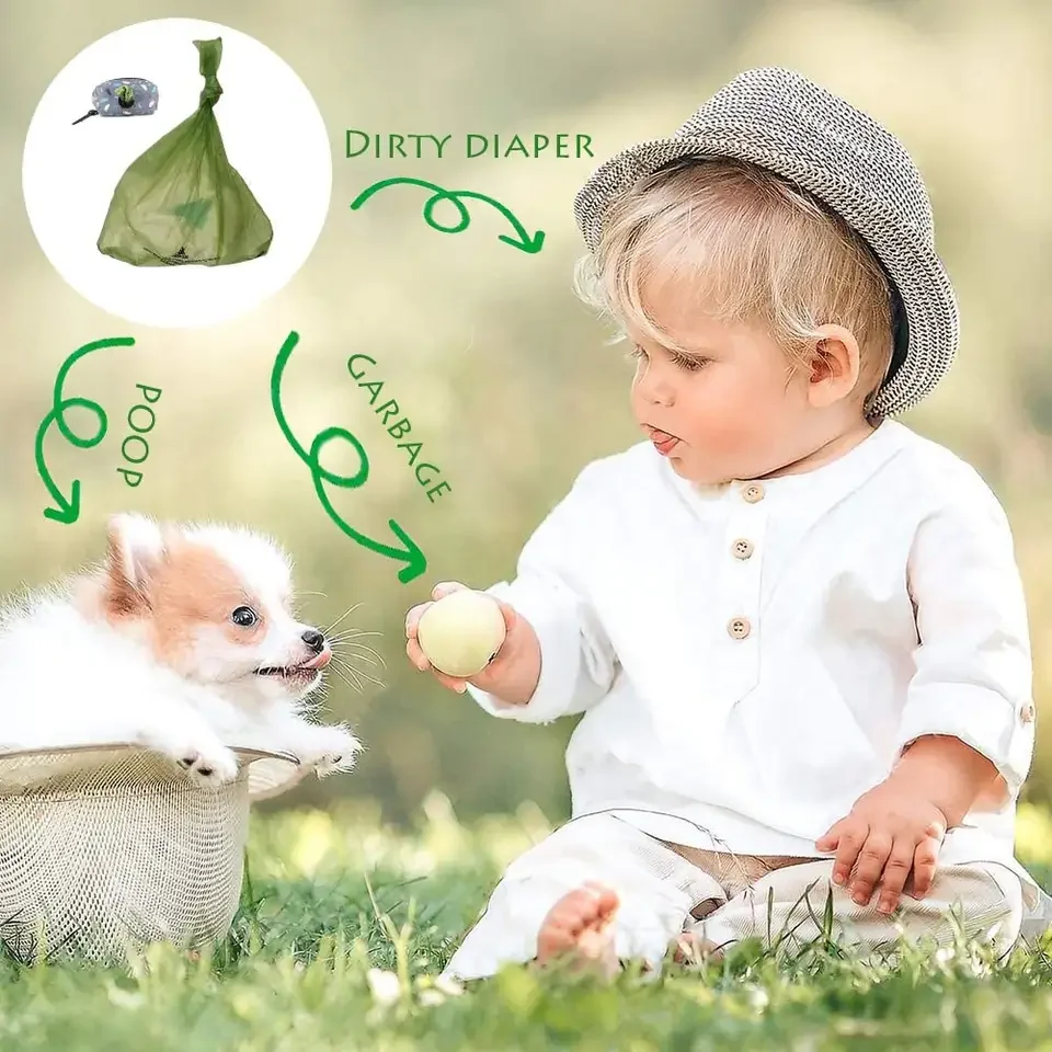 Waterproof Diaper Bag Dispenser Baby Dirty Diapers Bags Storage Outside