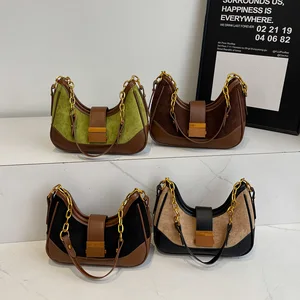 New Trendy Women's Handbags Luxury Lady Temperament Bags Design Purses for Girls Green Color