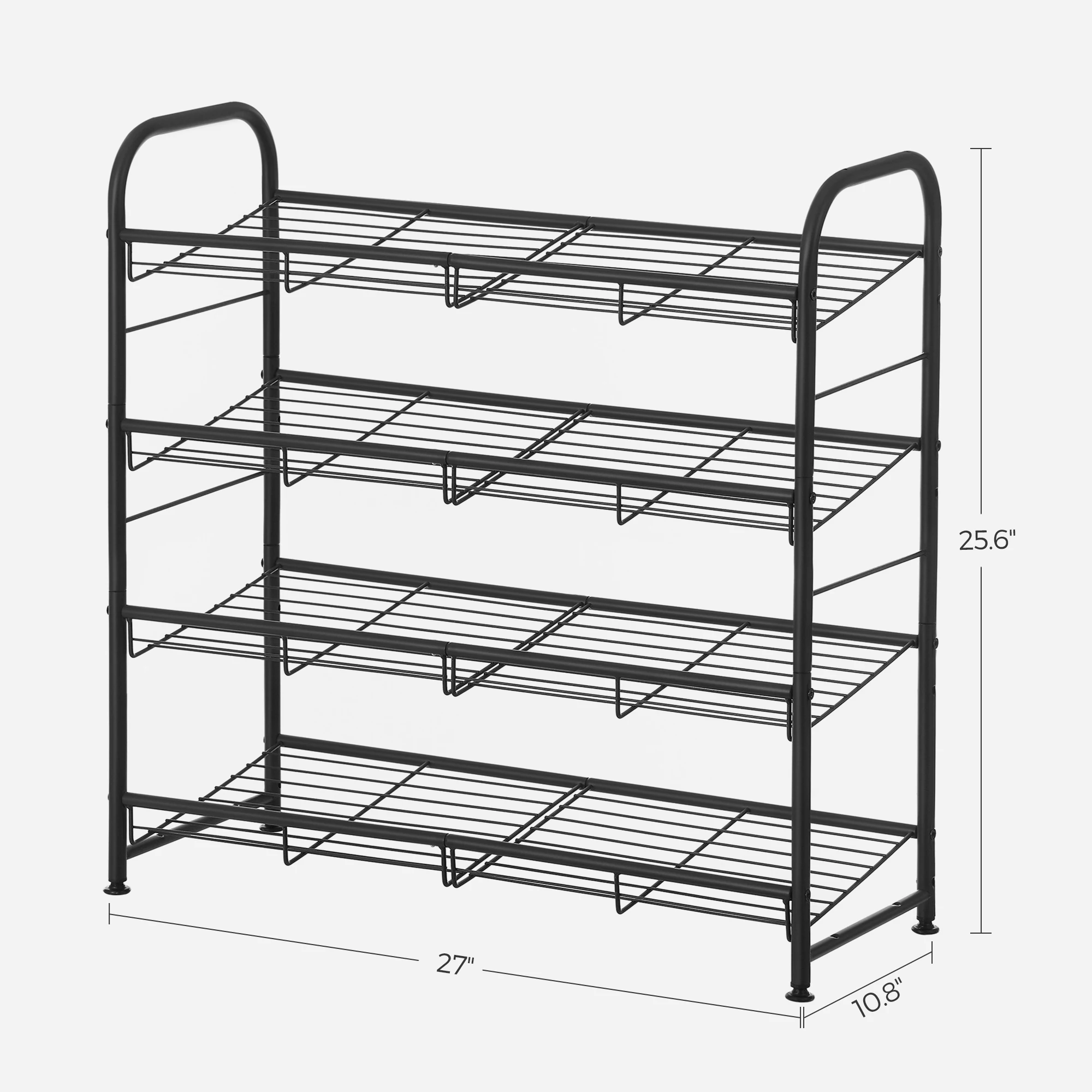 Songmics Expandable Adjustable Shoe Shelf Storage Organizer 4 Tier