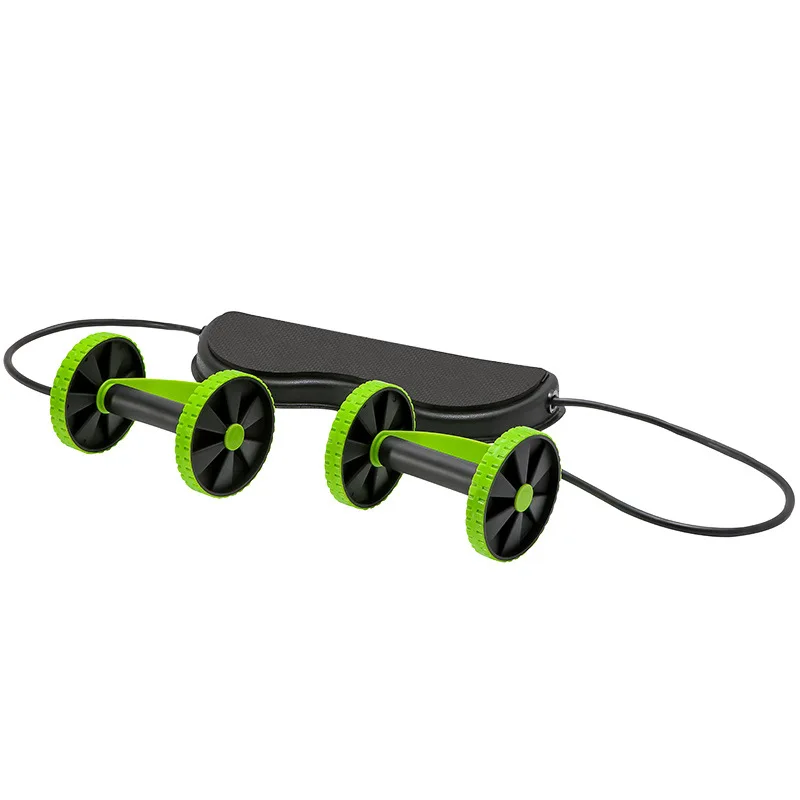 Automatic rebound tension double rope healthy muscle abdominal wheel roller belly thin arm fitness Abdominal strengthening wheel