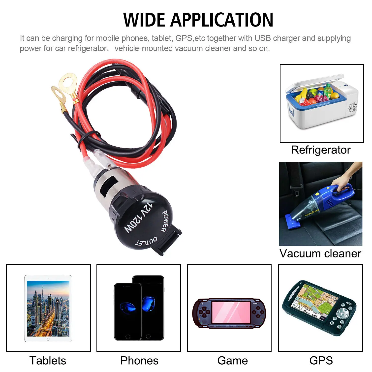 Presa usb auto, Presa di ricarica per caricabatterie con porta
