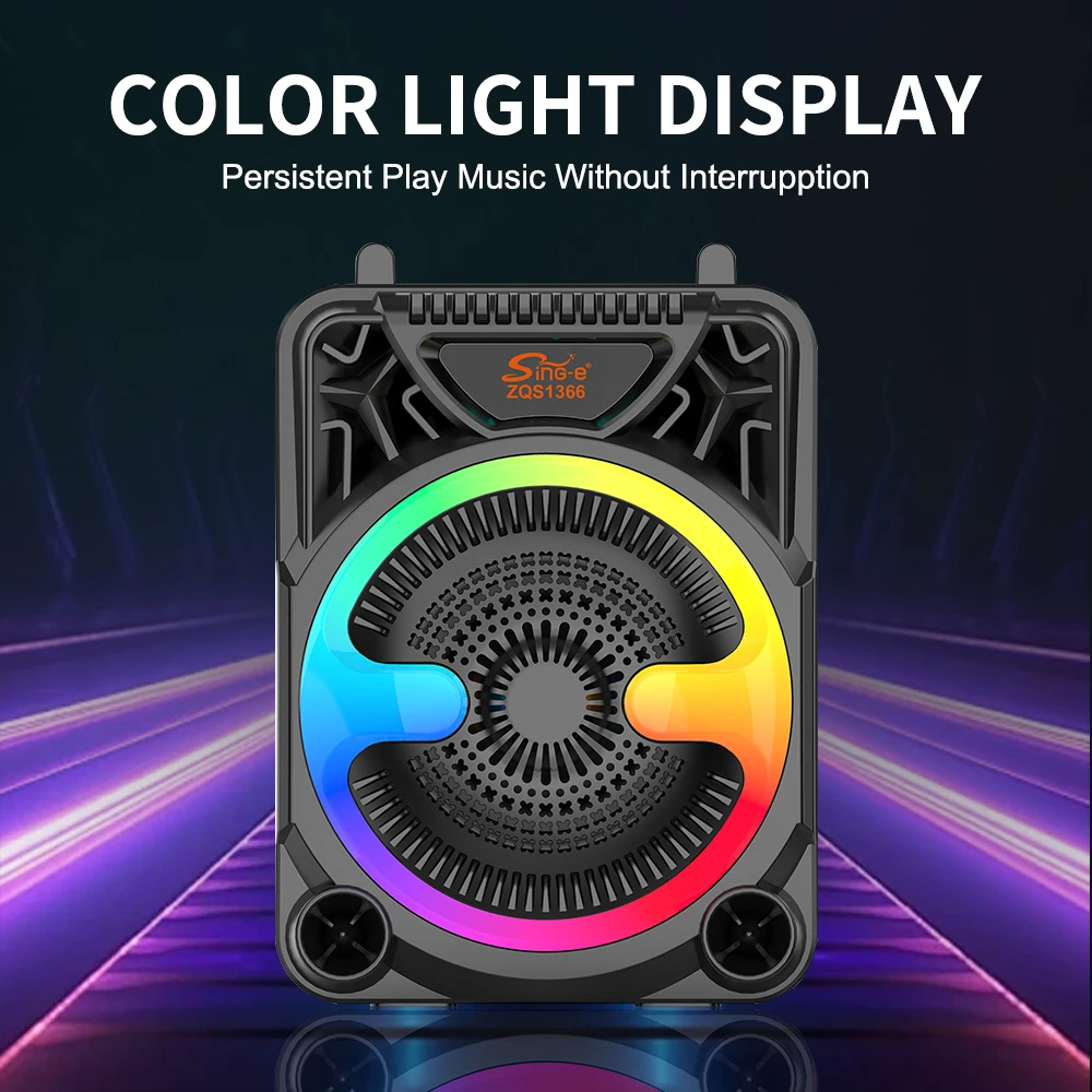 SING-E Zqs1366 Mini Outdoor Live Singing Karaoke Speaker