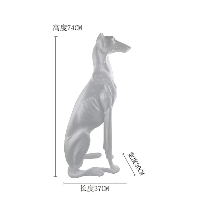 Custom Large Life Size Hound Bulldog Sculpture Doberman Figurine Home Garden Decoration Floor Ornament Greyhound Dog Statue