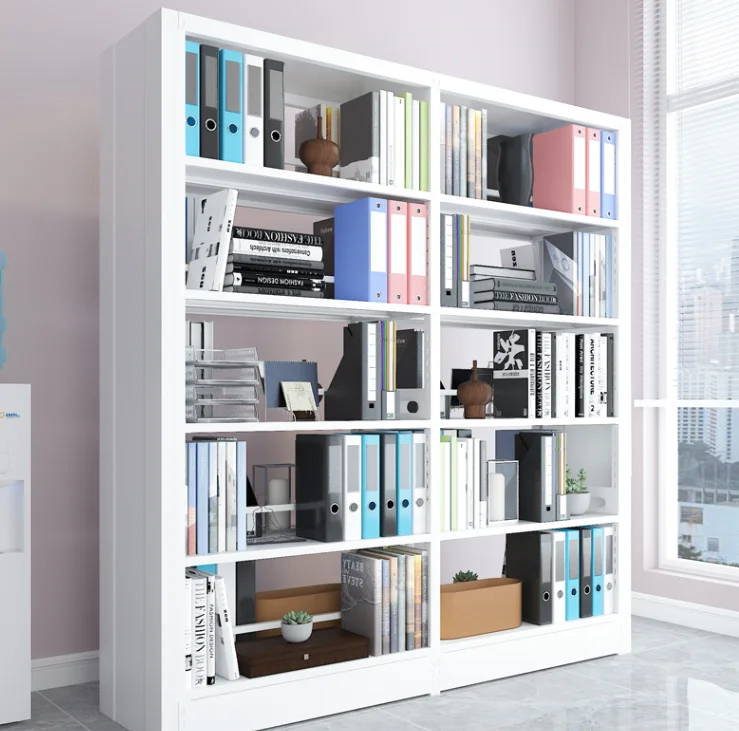 Customized Six-layer Bookshelf Library Popular Design Steel Bookrack