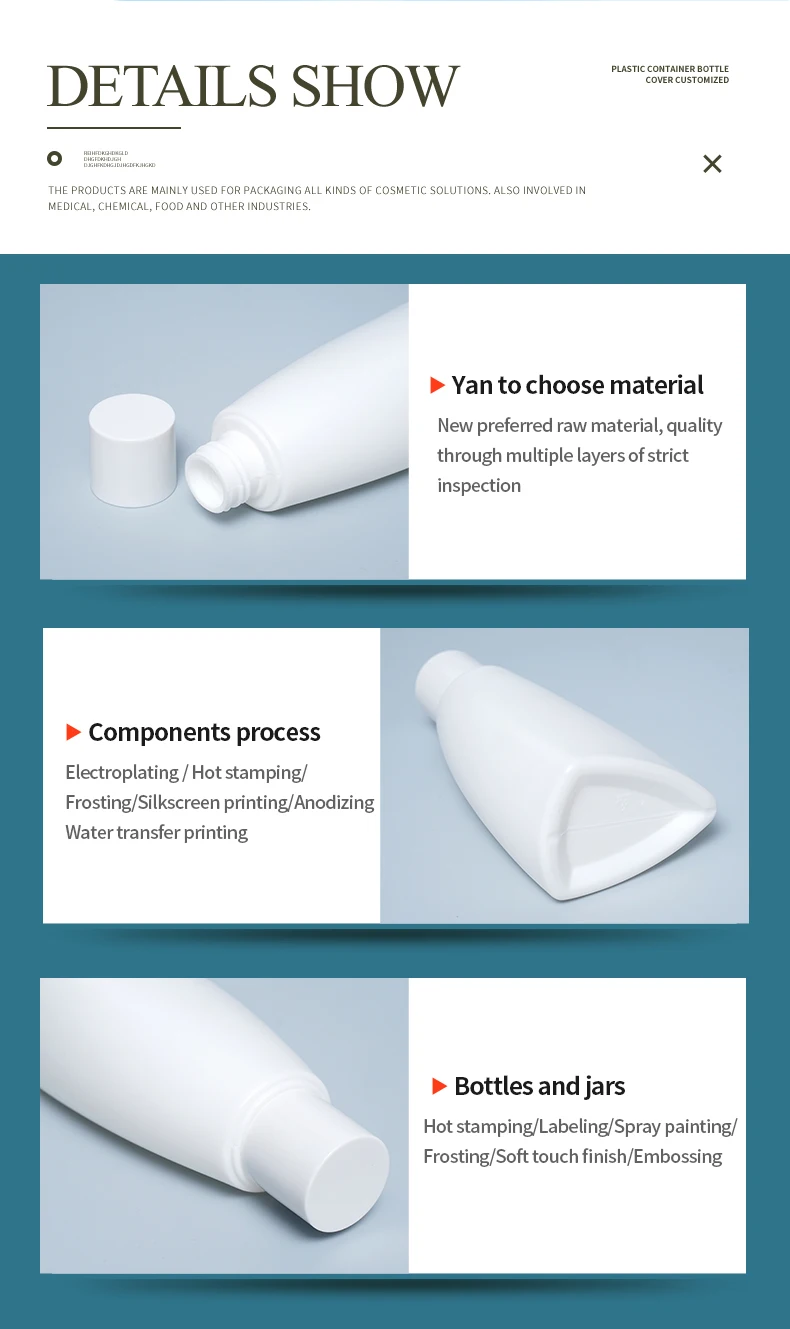 Unique Triangle Shaped Bottles 100ml 200ml 300ml Spray and Cosmetic Container