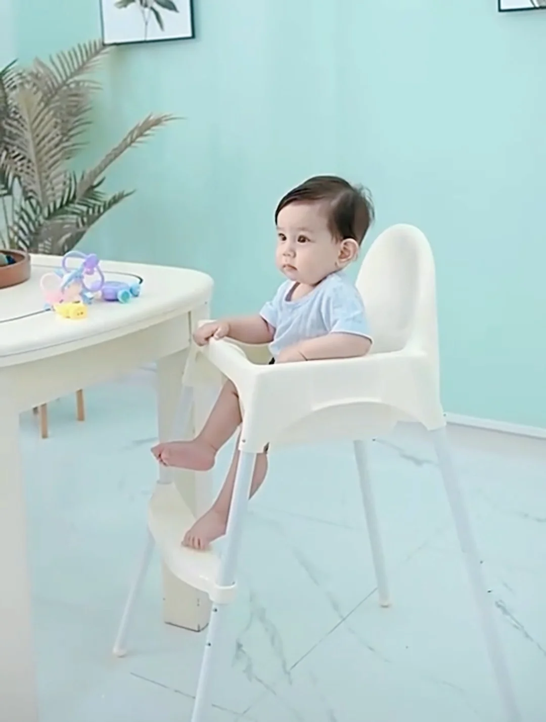 Height Adjustable Baby Dining Chair / Infant High Chair With Removable