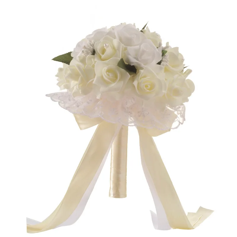 Ramo De Flores Artificiales Para Boda,Decoración De Boda,Rosa,Amazon,Gran  Oferta - Buy Ramo De La Boda,Ramo De Novia,Flor Artificial Product on  Alibaba.com