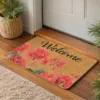 Geranium Welcome - Imitation Coconut Fiber Floor Mat