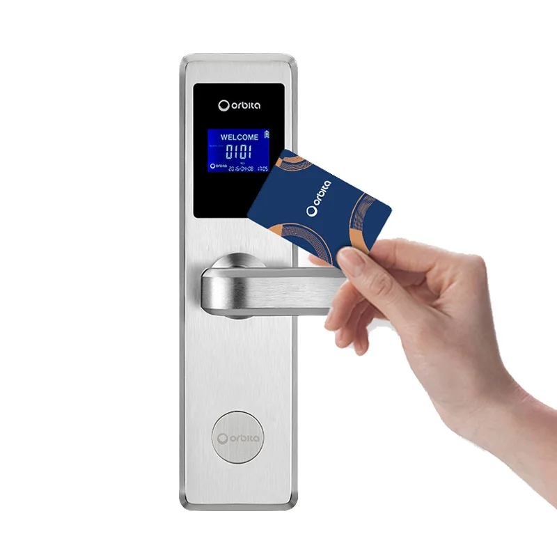 Orbita LCD Display Electronic Key Card Smart Rfid Door Lock Hotel Lock System Passed Fireproof Certificate