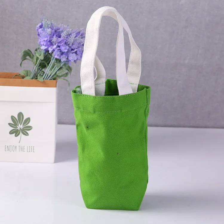 Custom Printed Logo Promotional Reusable Long Handle Tote Shopping Bags preview 5