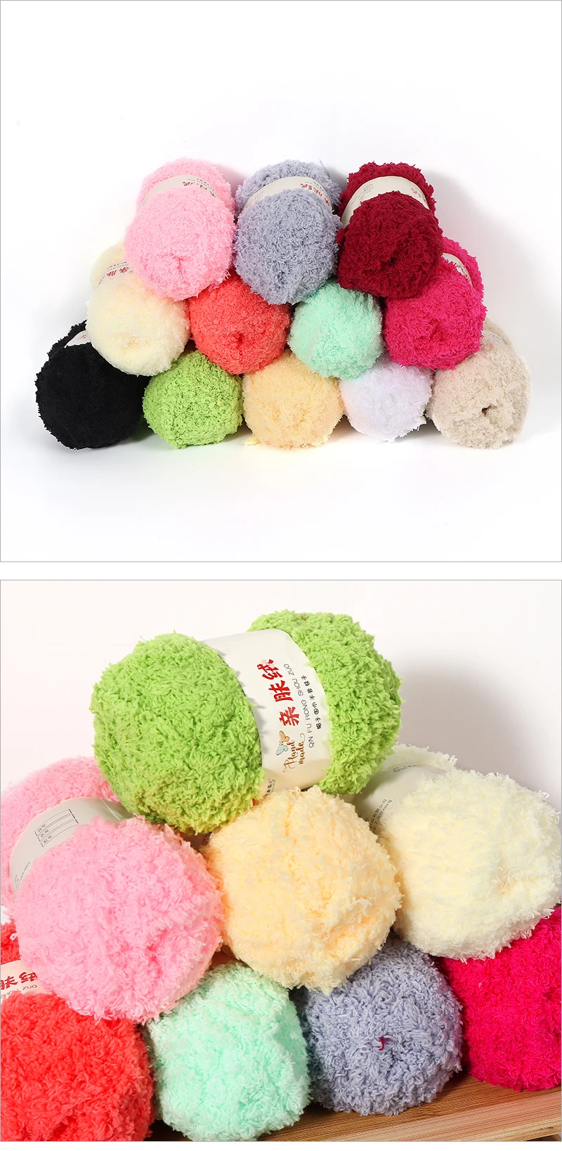 Jp Diy Multiple Colors Crochet Kit Skin Friendly Velvet Chunky Thick ...
