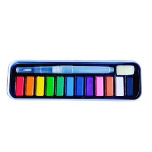 Eco-friendly &non-toxic solid watercolor cakes  Creative 12 Colors Watercolor Paint Set