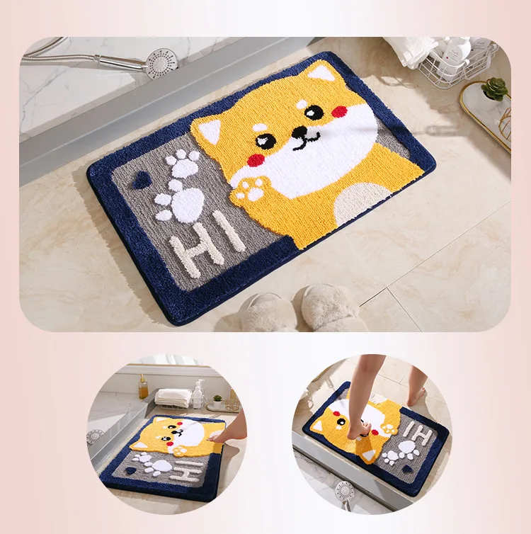 Best Selling Custom Cartoon Printed Floor Mat Bedroom Non Slip Bath Mat manufacture