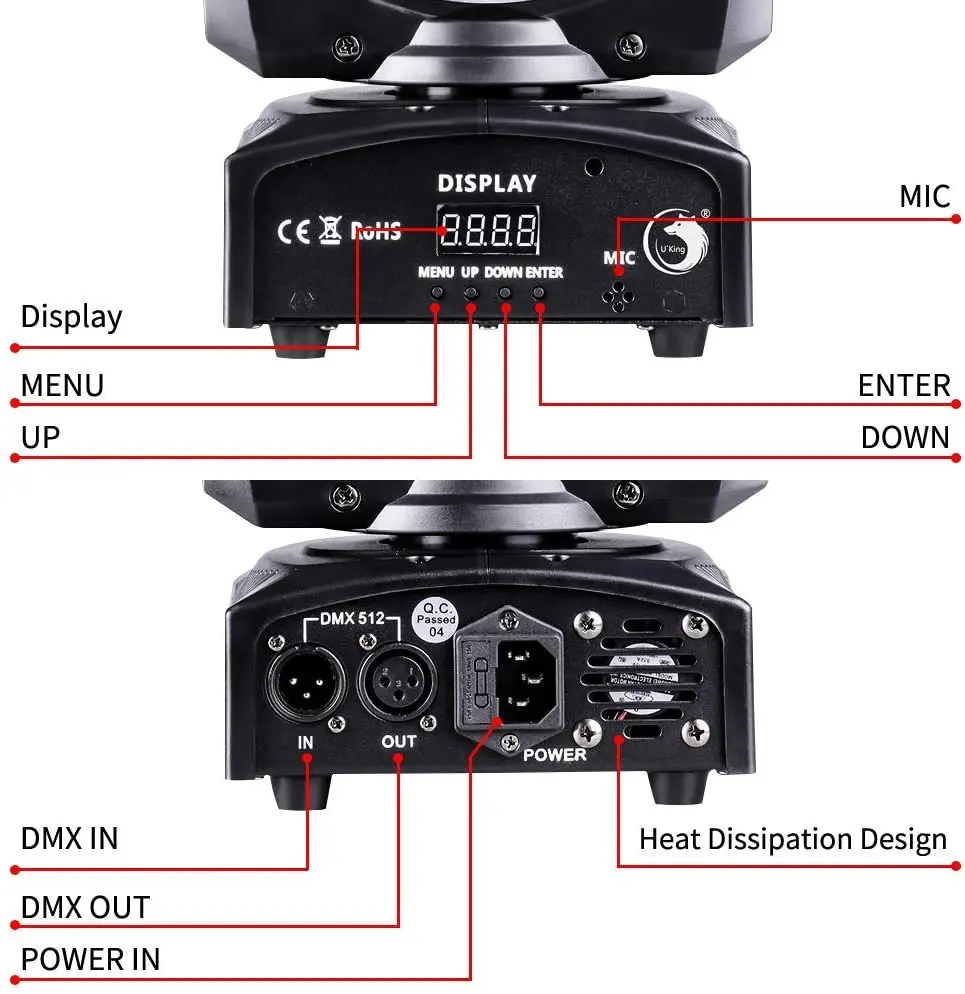U`King 50W ムービングライト MINI LED SPOT 2台セット U`King 50W ムービングライト MINI LED SPOT 2台セット U`King