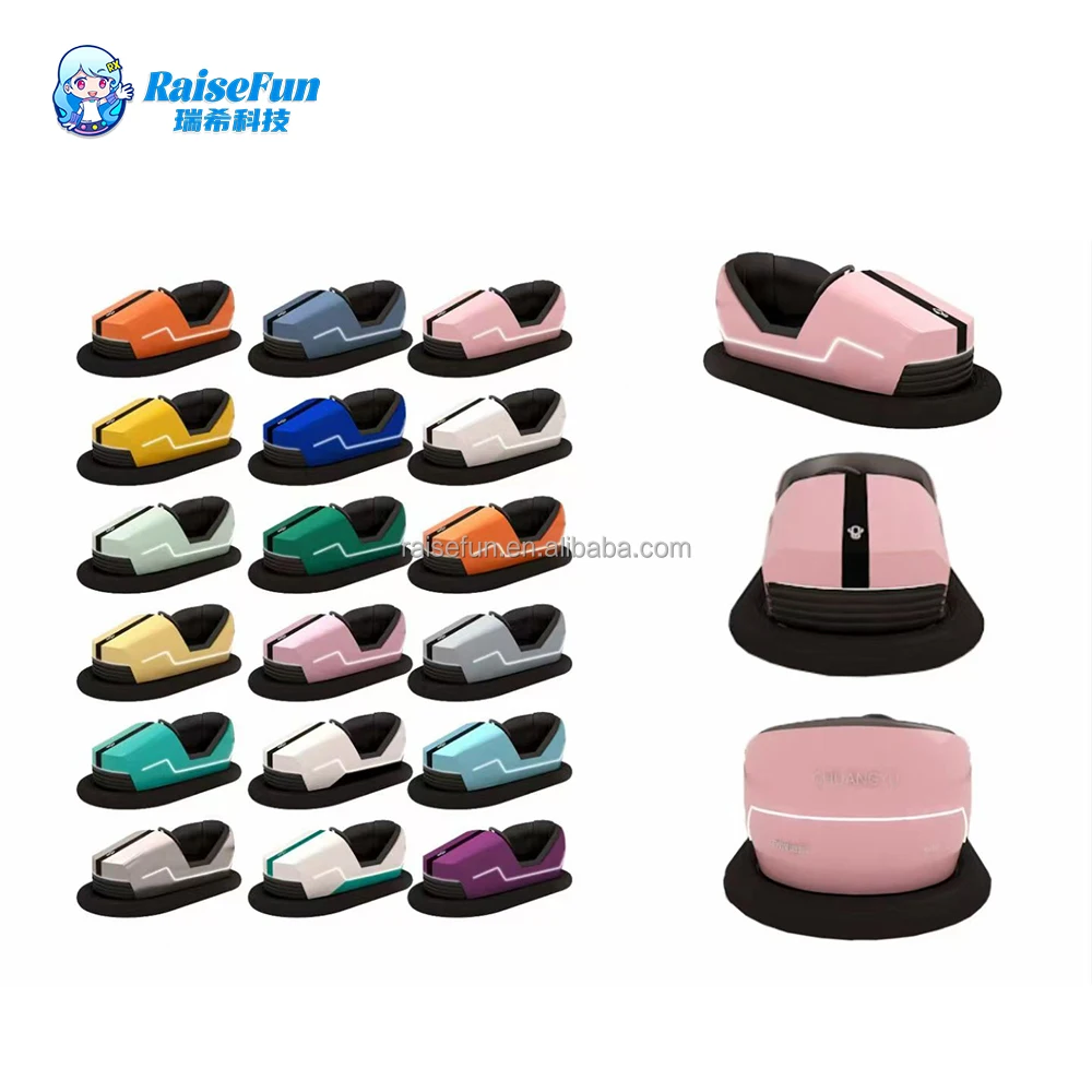 RaiseFun Amusement Park Bumper Car Electric Dodgem With Floor Battery Operated for Kids Adults Outdoor Indoor Collision