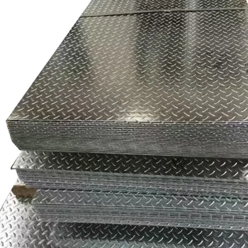 High Quality Q235bQ355b Galvanized Patterned Steel Sheet 0.25-2.5mm Thickness with Cutting and Bending Services manufacture