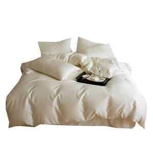 Eco Friendly Silky Soft Tear-resistant Lyocell Pillowcase Bedding Set Duvet Cover 300tc Eucalyptus Tencel Bedding Set