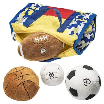 Plush toy sports ball with children's play house doll simulation plush ball set science and education toy model toy