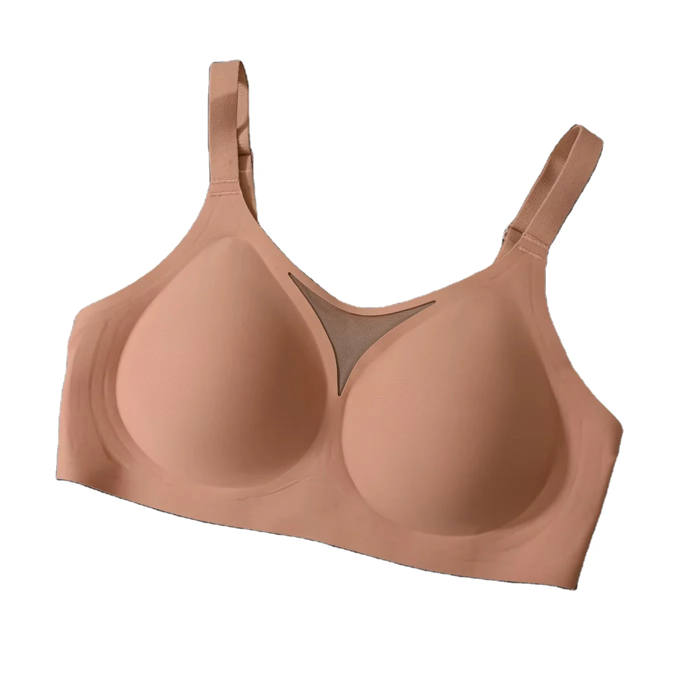 D004 beige seamless bra back view