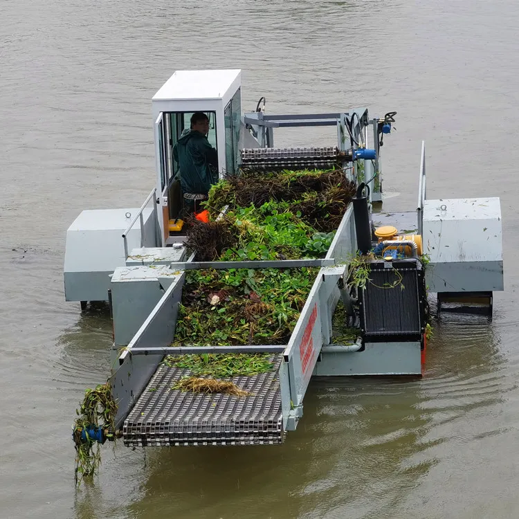 High Quality Small Scale Aquatic Weed Removal Machine Price of Lake Weed Harvester
