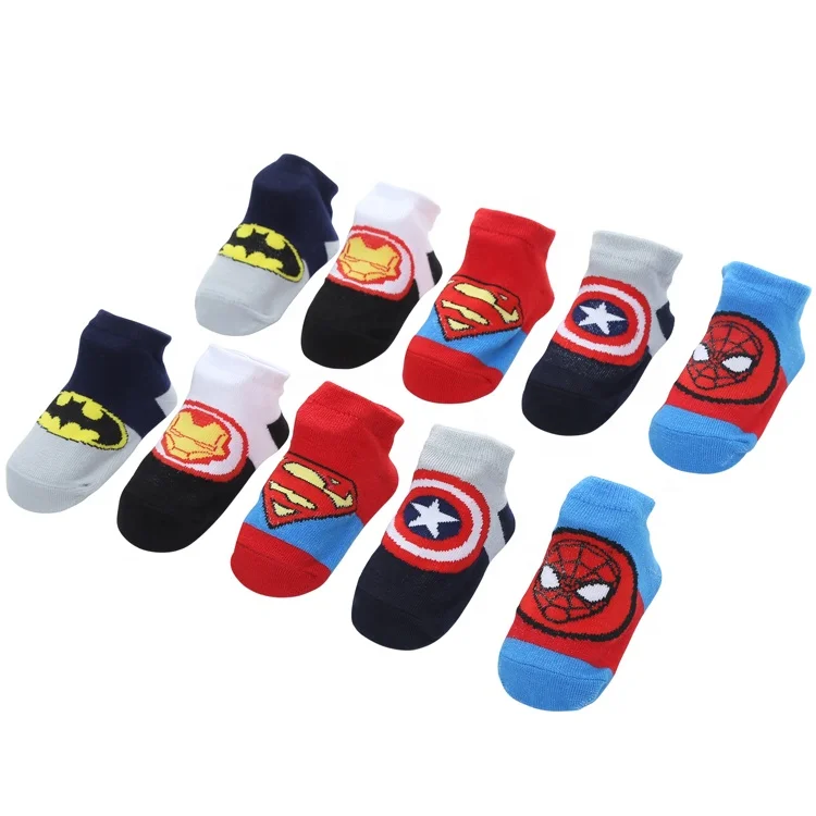 
100% хлопок Мультяшные милые Нескользящие хлопковые детские носки 