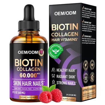 Best Selling Products OEM And ODM Private Label Dietary Supplements Support For Hair Growth Biotin And Collagen Dropping Liquid