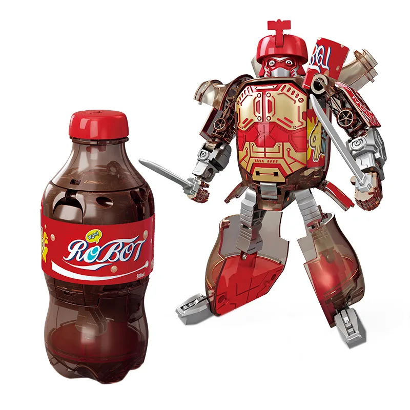 New Soda Deformation Robot Action Figure - Educational Toy