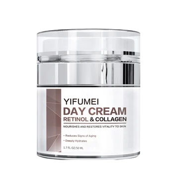 Private Label Glowing Anti Wrinkle Anti-Aging Brighten Skin Care Firming Collagen Day Night Face Cream With Retinol