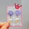 Ab glue purple shell earring clip