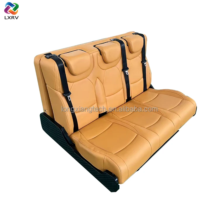 LXRV Multi-functional Folding Foldable RV Sofa Bed Seat Customizable RV Caranvan Foldable Seats Bed with Children Seat Bracket