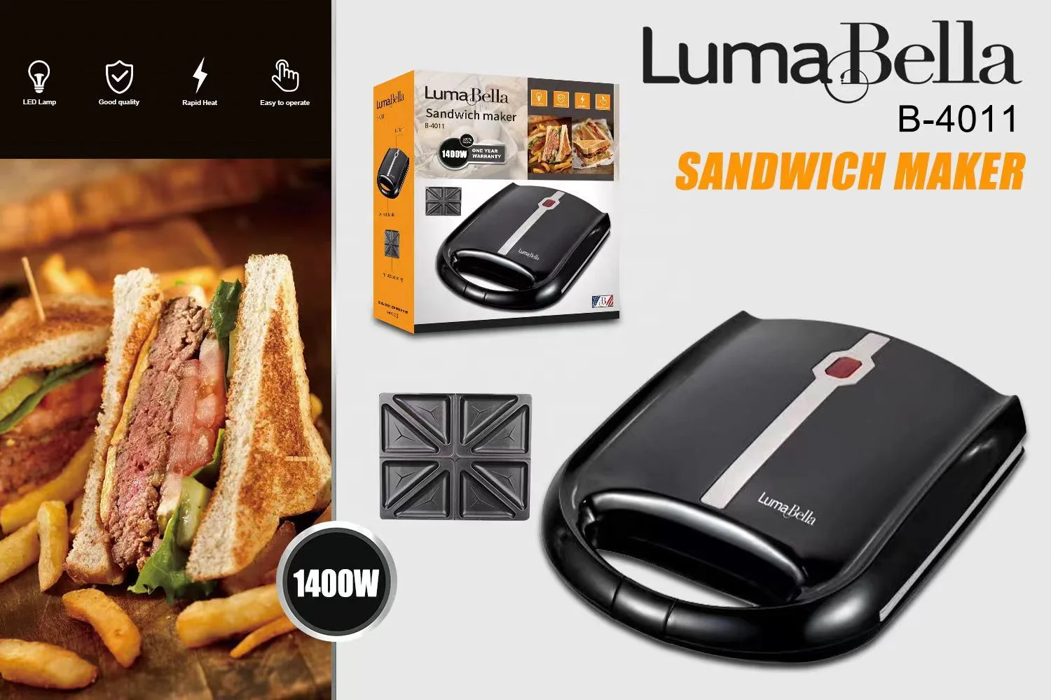 Sokany126 Electric Sandwich Machine - Versatile Cooking