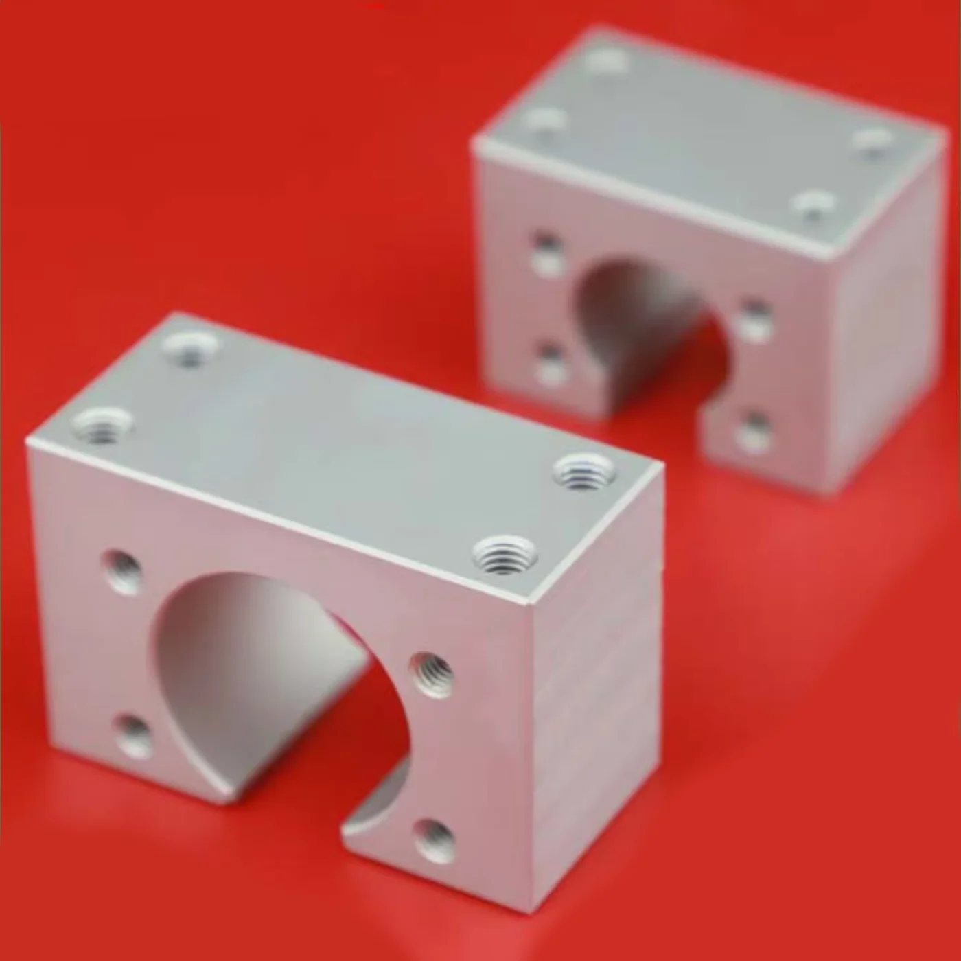 Micro Aluminum Ball Screw Bearing 4-Hole Nut Block Holder Sfk0801/0802/0802.5/1002 Slide Table Module