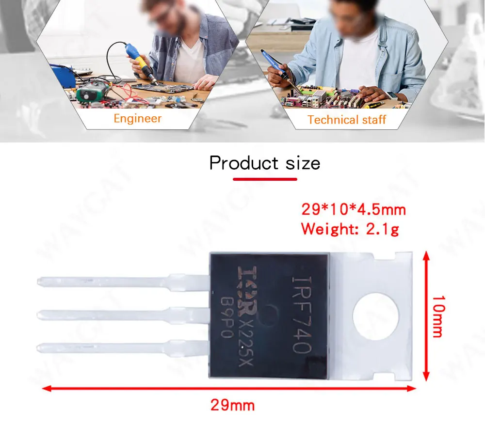 Irf740 To-220 Original Mosfet Transistor Electronic Component ...