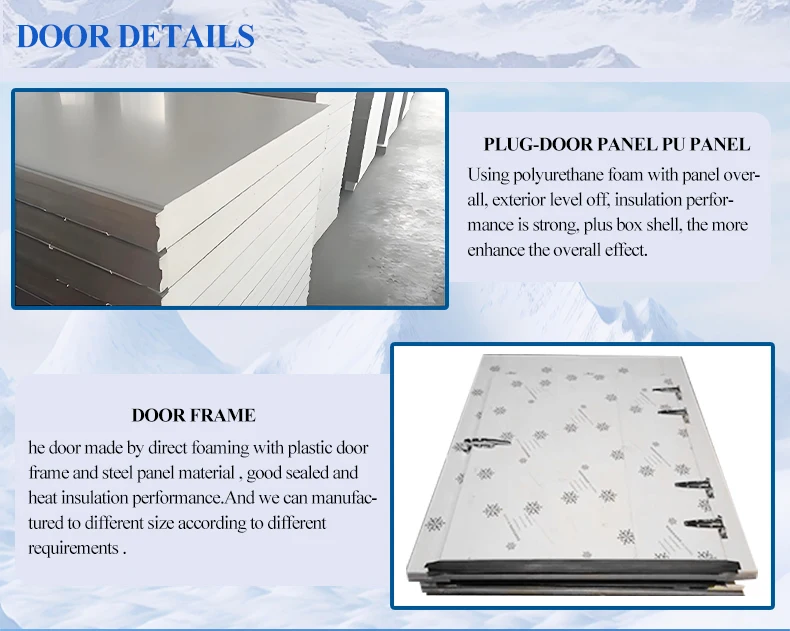 100mm Cold Room Sliding Door for Cold Storage factory