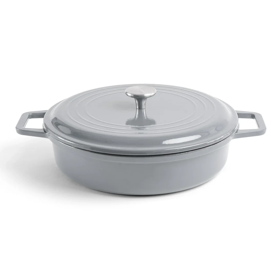 BSCI, LFGB, FDA Approved Enamel Cast Iron Casserole Pot Dutch Oven Braiser  - China Cast Iron Casserole Enamel Coating and Cast Iron Cookware price