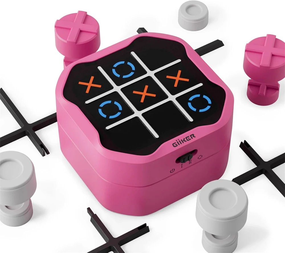 GiiKER Tic Tac Toe Bolt Game 3 in 1 Handheld Puzzle Game Travel Games for Kids and Adults Birthday Gifts