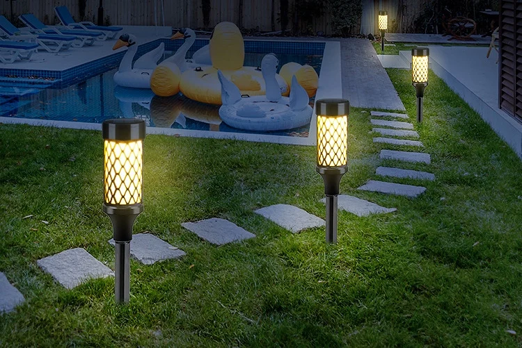 High light Outdoor led solar stick lawn light IP65 waterproof garden pathway light