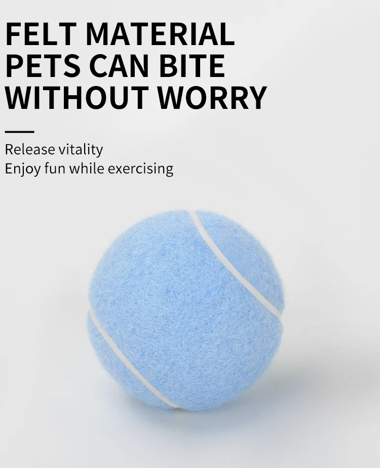 Eco-Friendly Throwing Dog Chew Toys Wholesale Rubber Pet Tennis Balls Interactive Dog Toy Ball