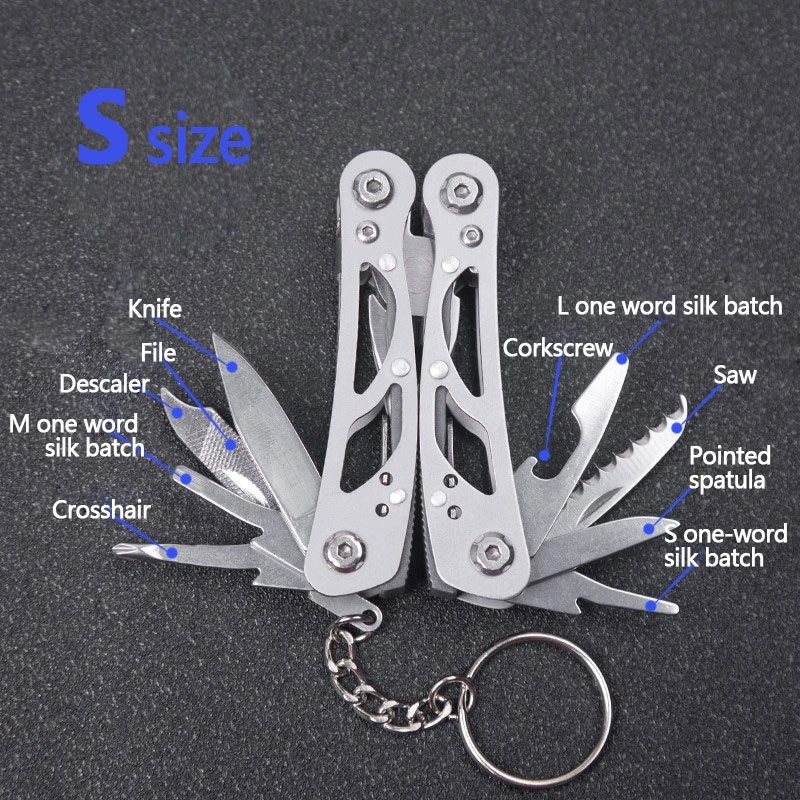 Multifunction Stainless Steel Multi-tool Pocket Knife Pliers Folding Pliers Portable Folding Pliers