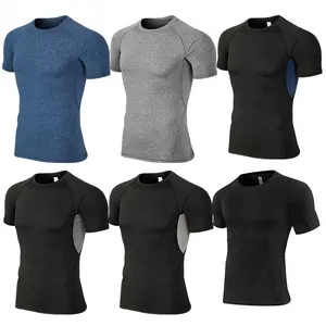 Custo Men's Training Suit  Quick Dry Sports Elastic Quick-dry Sweat-absorbing Lightweight Breathable Short-sleeved Fitness