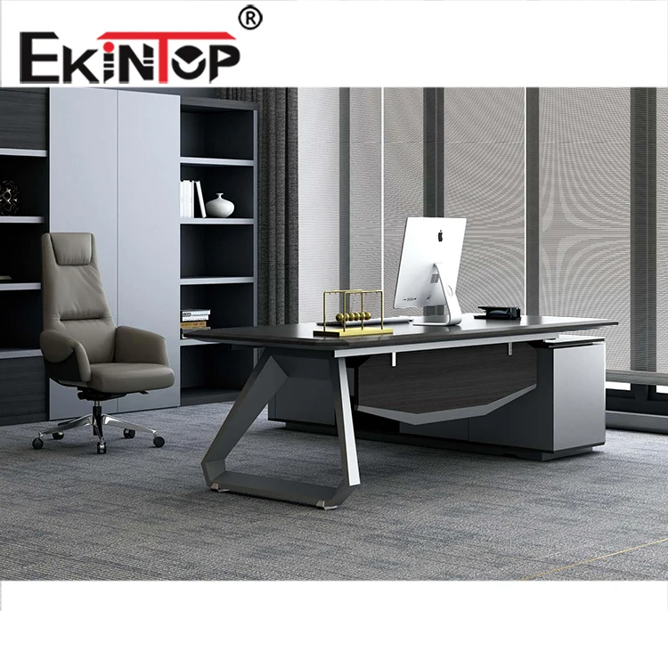 Ekintop Hydraulic Disassembling Height Adjustable Folding Standing Recessed Monitor mm Industries Computer Desk