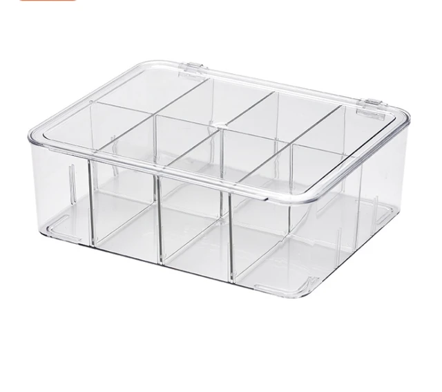 Clear Compartment Plastic Storage Box with Lid Multifunction Heavy Duty Transparent Storage Box