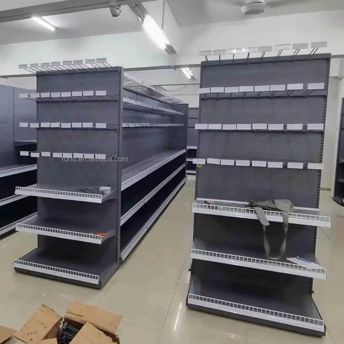 Supermarket Display Shelf Single-Sided 35-40KG Heavy Duty Steel and Metal Convenience Store Racks for Toys Shop Shelves