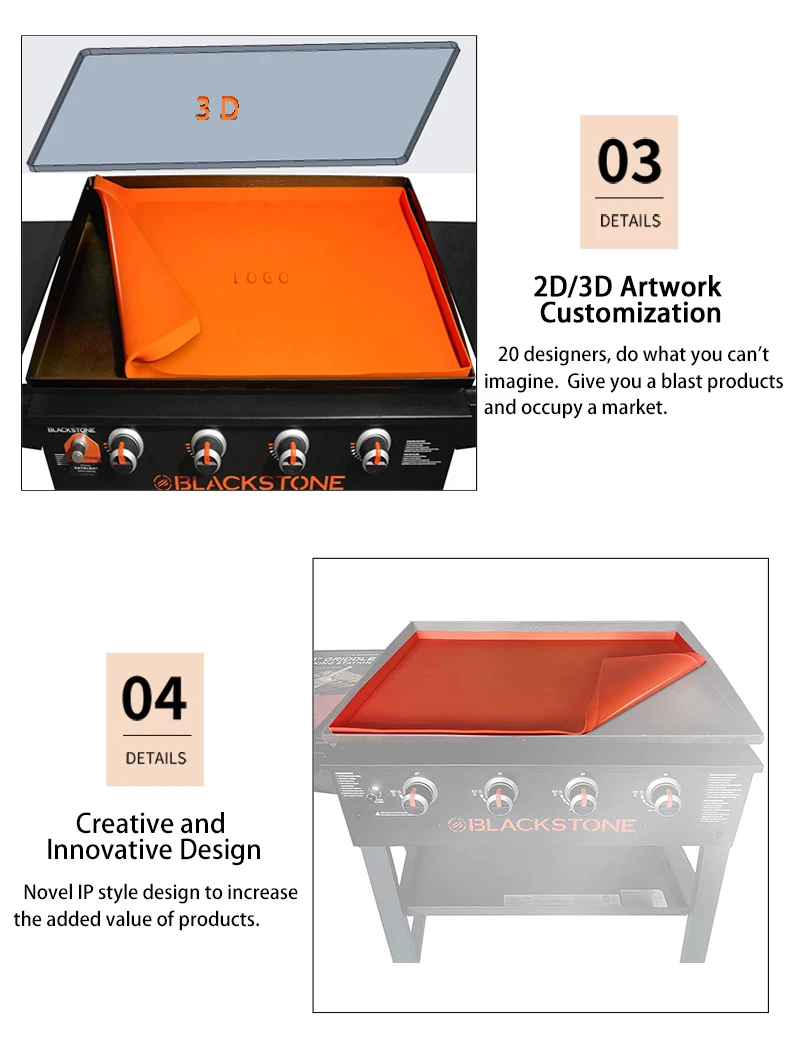 Custom Blackstone Grill Mat Blackstone Silicone Mat Cover Silicone