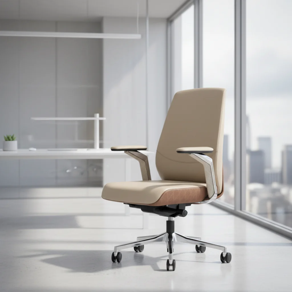 Business Class Heavy Duty Ergonomic Executive Mesh Office Chair with Steel Base and Adjustable Height 4