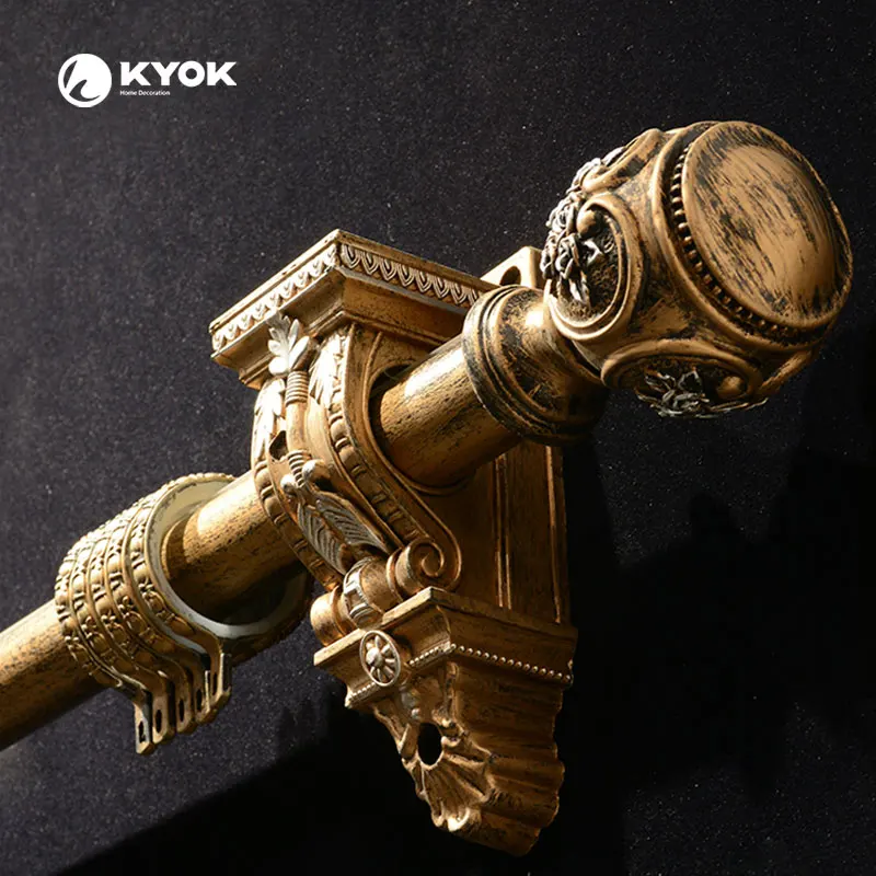 KYOK Dekor LED-Gardinenstangen Runde Gardinenstange für Zuhause Klassische Rustikale Gardinenstange| Alibaba.com